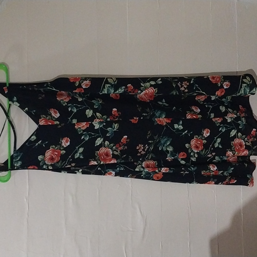 Floral Black Dress